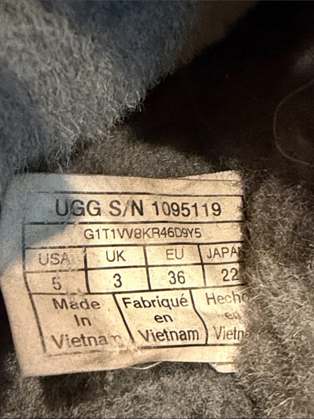 UGG Charcoal Fluff Yeah Cozy Slippers Slides with Branded Slingback sz 3 5 women